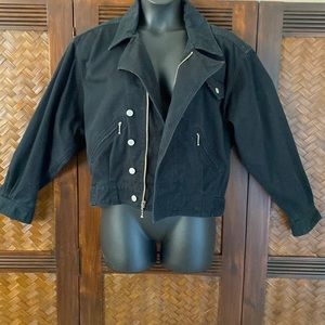 LIZWEAR Liz Claiborne - Vintage Black Jean Moto ‘86